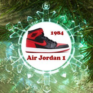 Air Jordan 1 Shoes Sneakerhead Snowflake Blinks Holiday Christmas Tree Ornament
